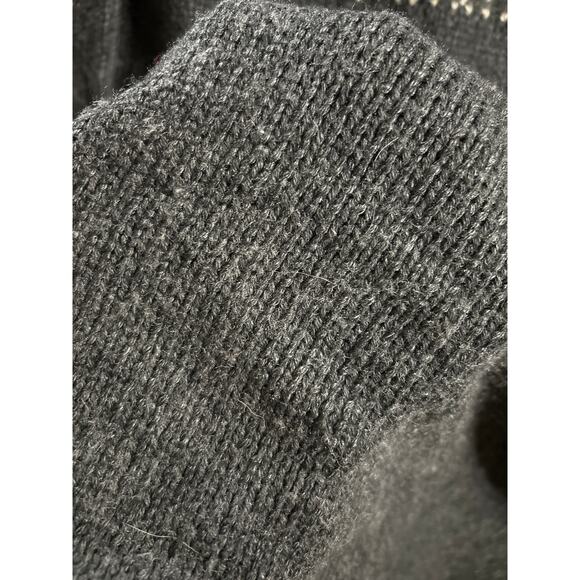 J Jill Nordic Fair Isle Wool Blend Long Cardigan Small Cozy Boho Winter - Picture 10 of 10